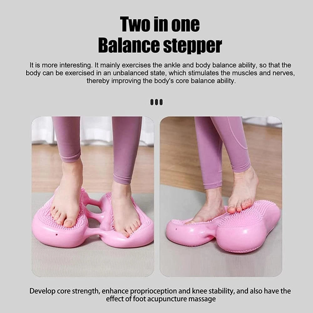 Trade Shop - Balance Cuscino Propriocettivo Per Equilibrio Fitness Yoga Pilates Mini Stepper -