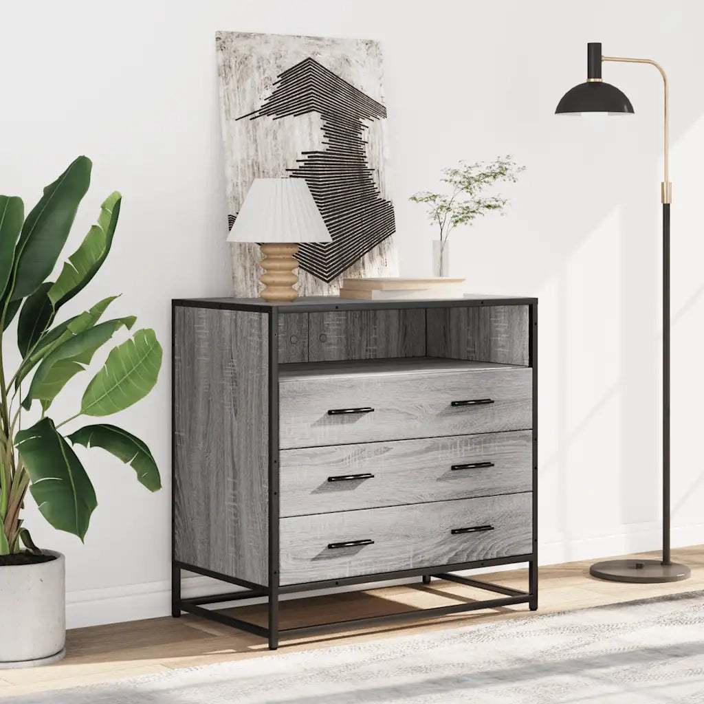 Cassettiera Grigio Sonoma 70x41x70 cm in Legno Multistrato 849087