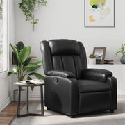 Poltrona Reclinabile Nera in Similpelle 373560