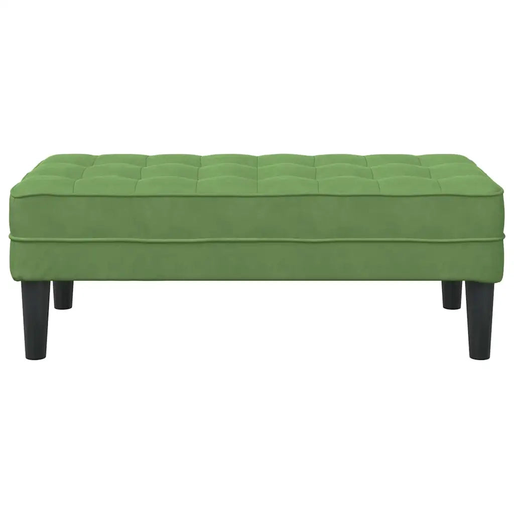 panchina con cuscino Verde chiaro 113 x 57 x 39 cm Velluto 42001950