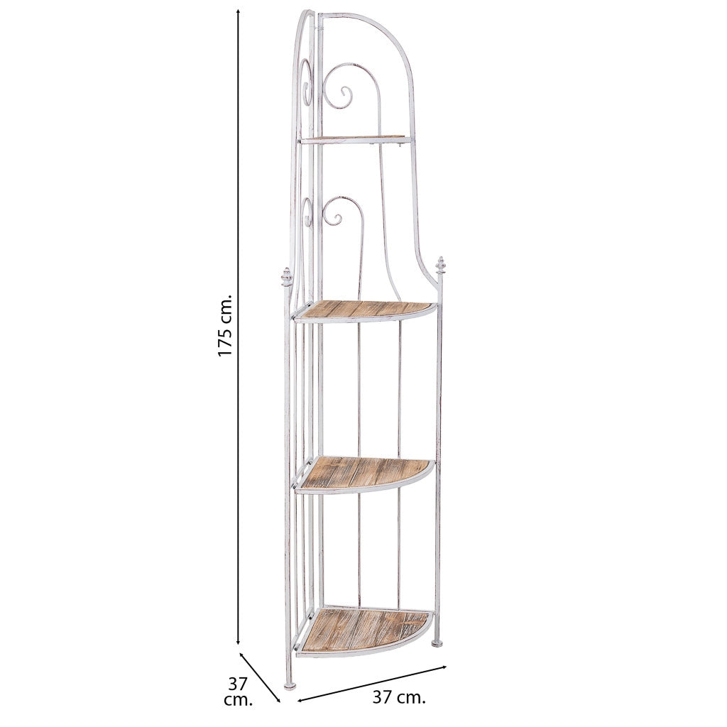 Mensola espositiva beige, 37x37x175h cm