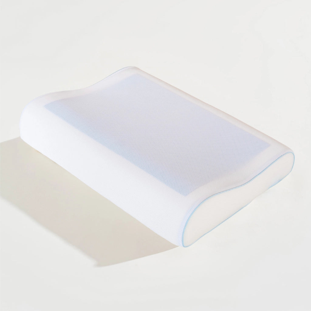 Cuscino Cervicale Memory Foam Doppia Onda 60x40 cm con Gel Rinfrescante – Altezza 10/12 cm Ortopedico Ergonomico, Traspirante Anti-Sudore, Federa Sfoderabile Lavabile