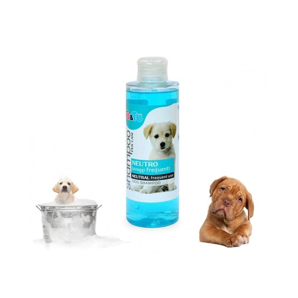 Trade Shop - Shampoo Neutro Lavaggi Frequenti 200 Ml Aloe Vera Pantenolo Cani Pelo Morbido Toelettatura Made Italy -