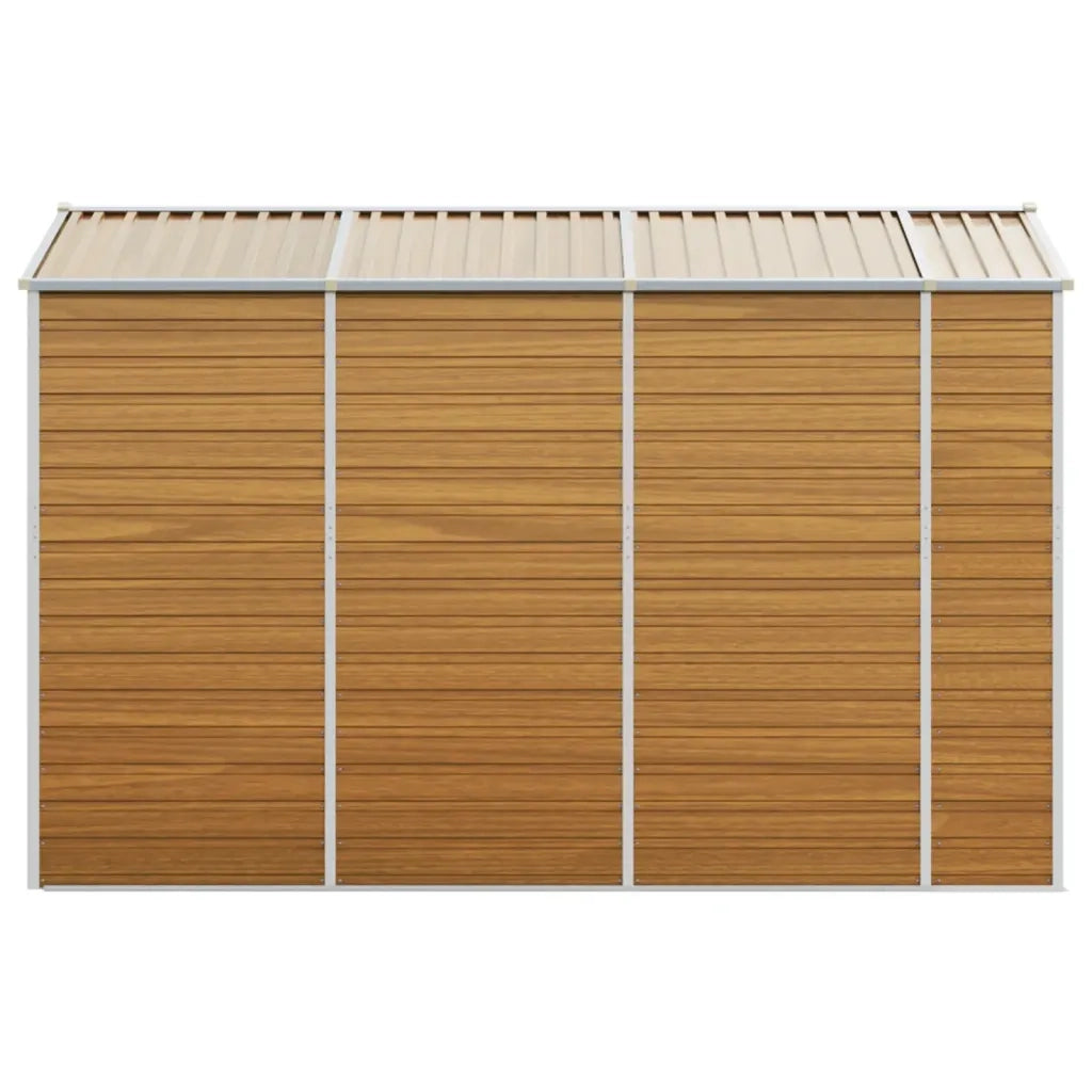 Casetta da giardino marrone chiaro 191x300x198 cm in acciaio zincato 3188277