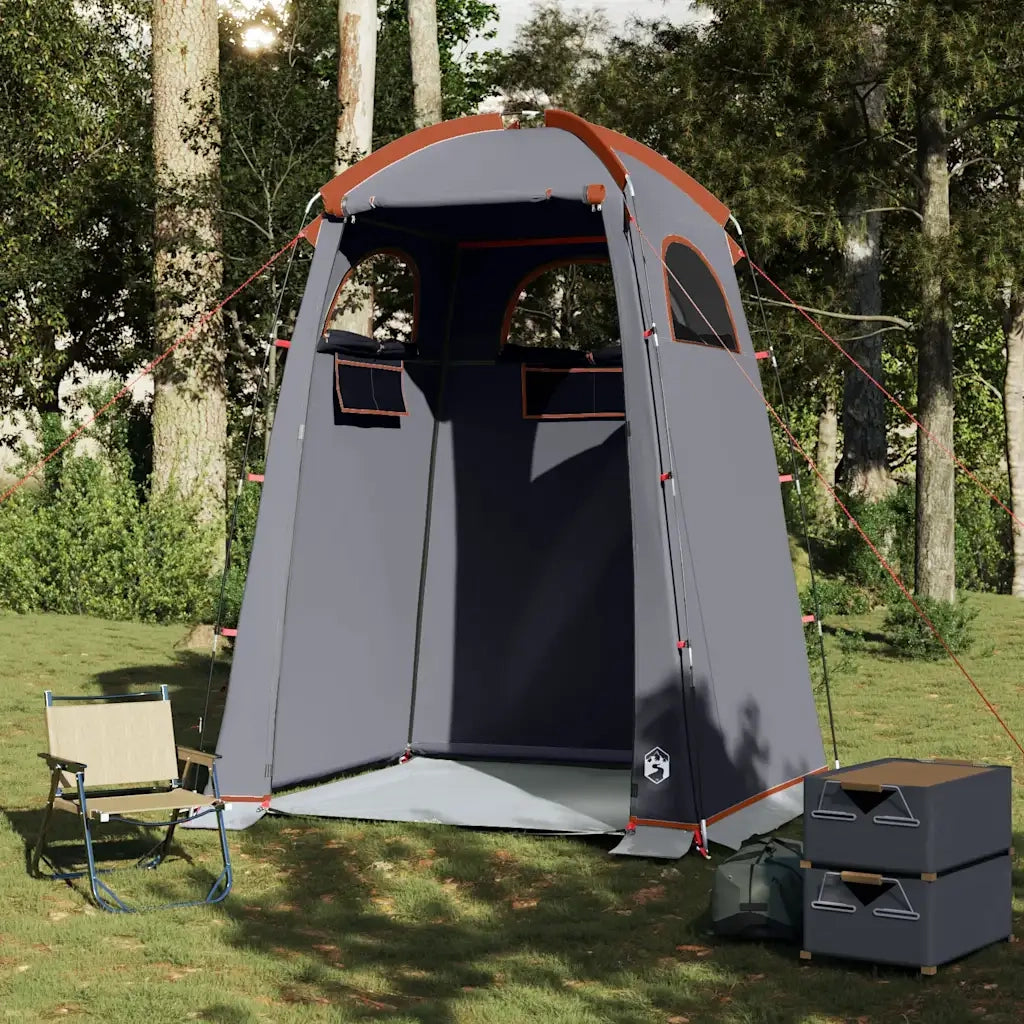 Tenda per Toilette-Tenda da esterno Grigio e Arancione Impermeabile