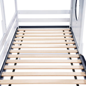 Letto a mezzanino - Xylo - 90x200 cm cassetti blu scuro