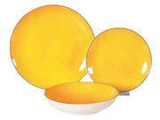 SERVIZIO DI PIATTI ESAGONO GIALLO IN PORCELLANA- - servizio contenente 18 piatti - 1 confezione XTRA