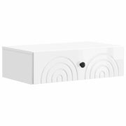 Tavolino da Parete Laterale Bianco Lucido 59 x 34,5 x 17 cm 898149