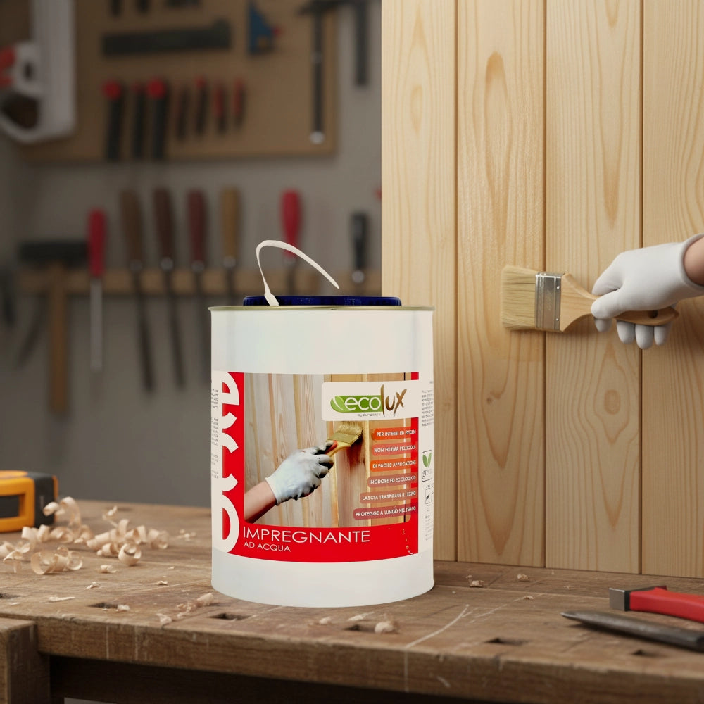 Ecolux impregnante fondo protettivo acrilico incolore trasparente per legno *** formato 2.5 lt, confezione 1