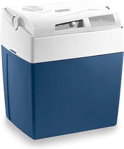 Cassa di Raffreddamento Elettrica - Portatile Raffreddante - Attività all'Aperto - Doppio Sistema di Alimentazione - 26 Litri - Blu