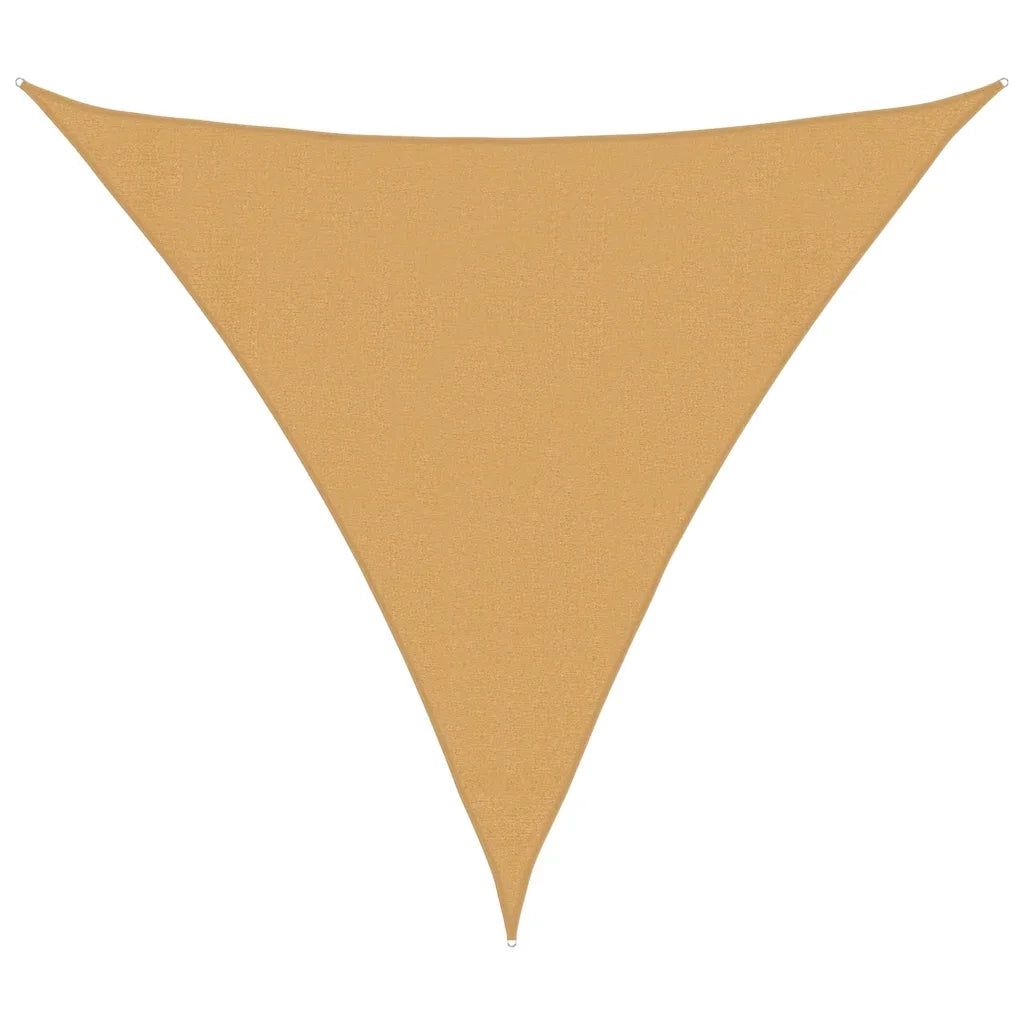 vidaXL Vela Parasole 160 g/m² Triangolare Sabbia 3,6x3,6x3,6 m in HDPE