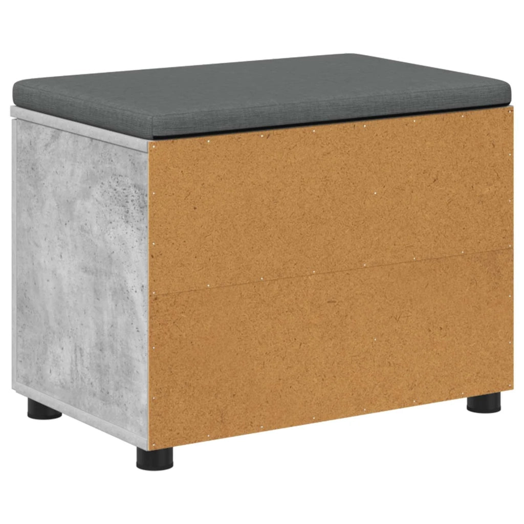 Panca per ingresso con cuscino-Sgabello-Panca da Corridoio Grigio cemento 60 x 38 x 46 cm 491906