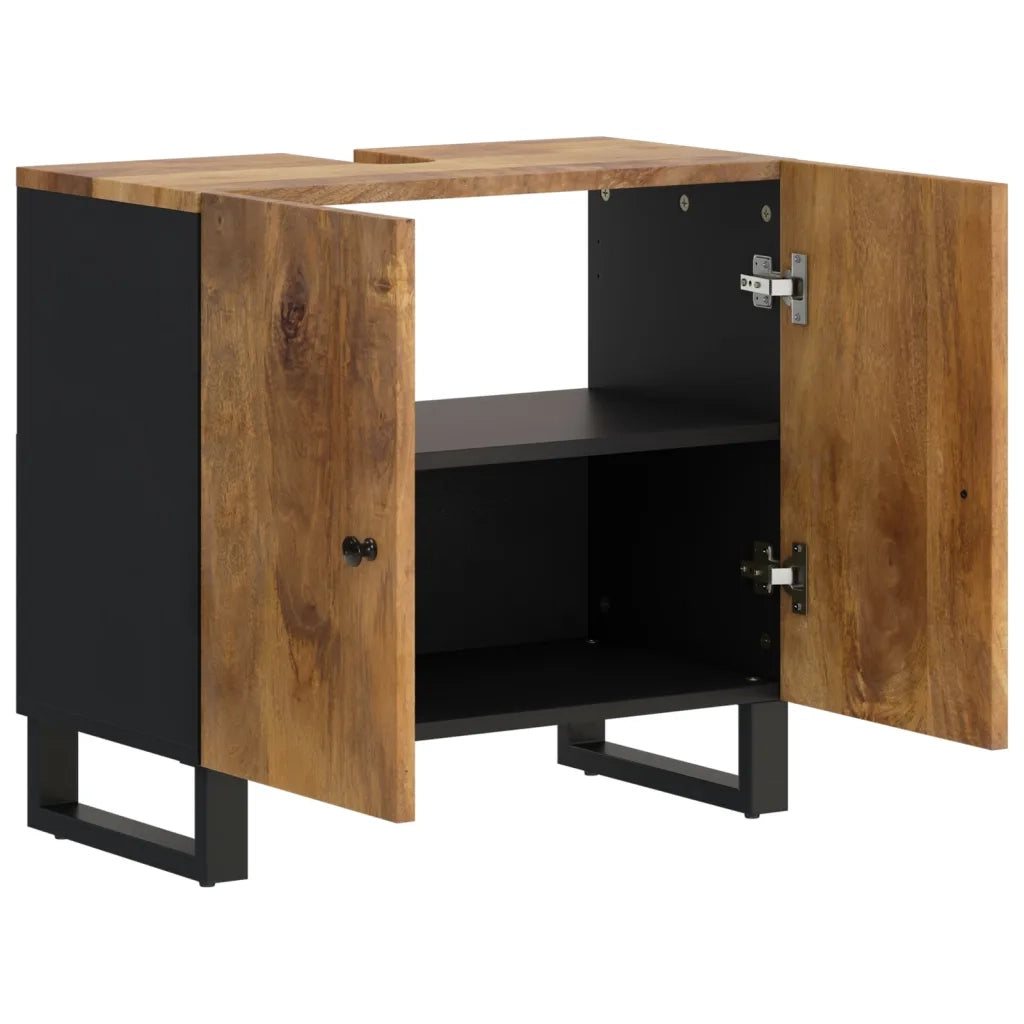 Mobile Lavabo-Armadietto da bagno 62x33x58cm Legno Massello Mango Legno Multistrato 955251