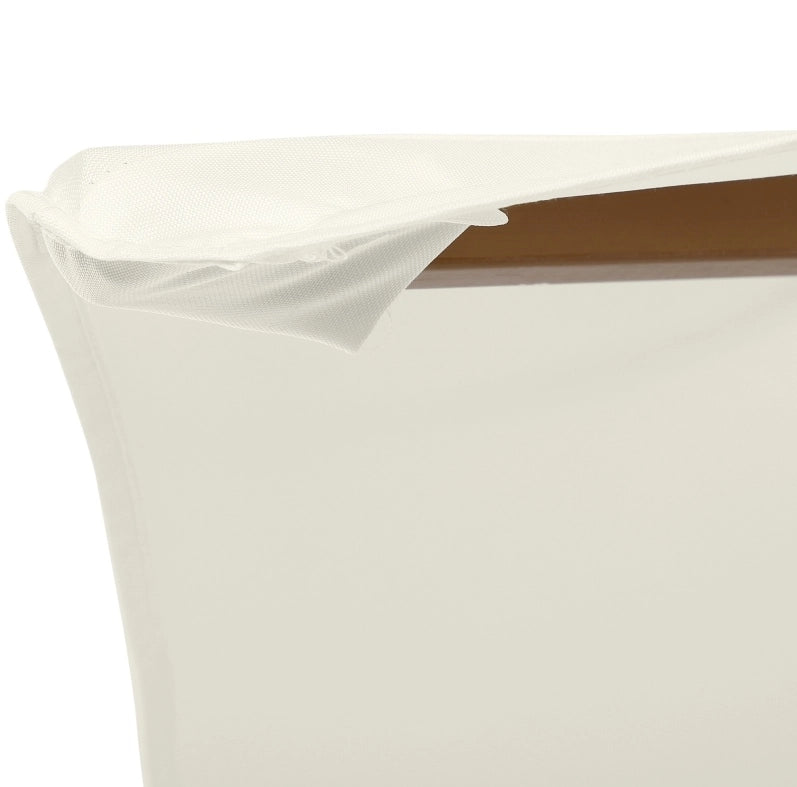 Ombrellone da giardino orientabile ? 2;5 m in legno e poliestere bianco