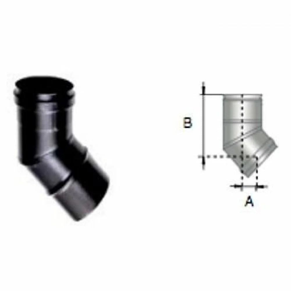 Curva 45 inox nero d.100 b08wywb 2d7