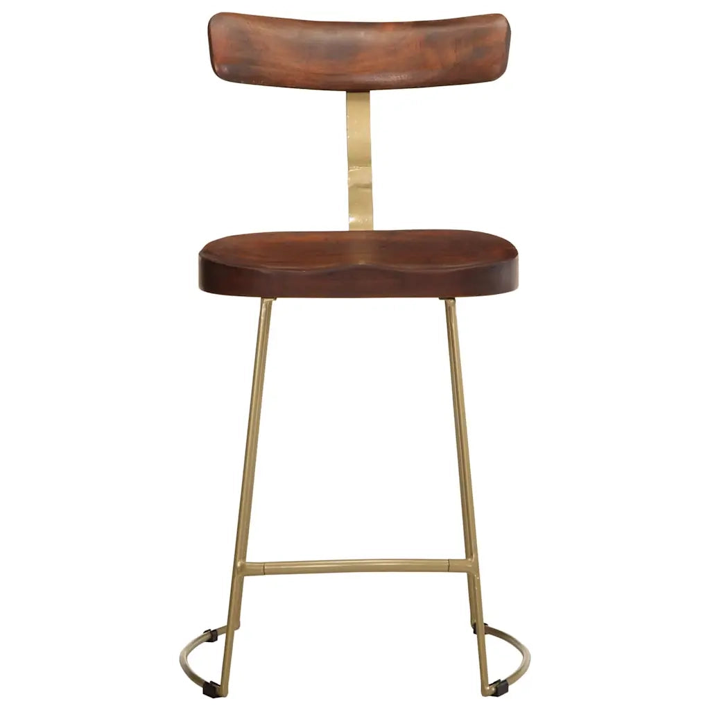Sgabelli da Bar 2 pz 49x43x79 cm in Legno Massello di Mango 4013520