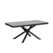 Tavolo allungabile 90x180/440 cm Famas Evolution telaio Antracite - Cemento