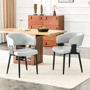 Sedie da Pranzo Set 2 Pezzi Stile Retro ¨C MINIMAL ¨C Similpelle, Braccioli, Gambe in Metallo