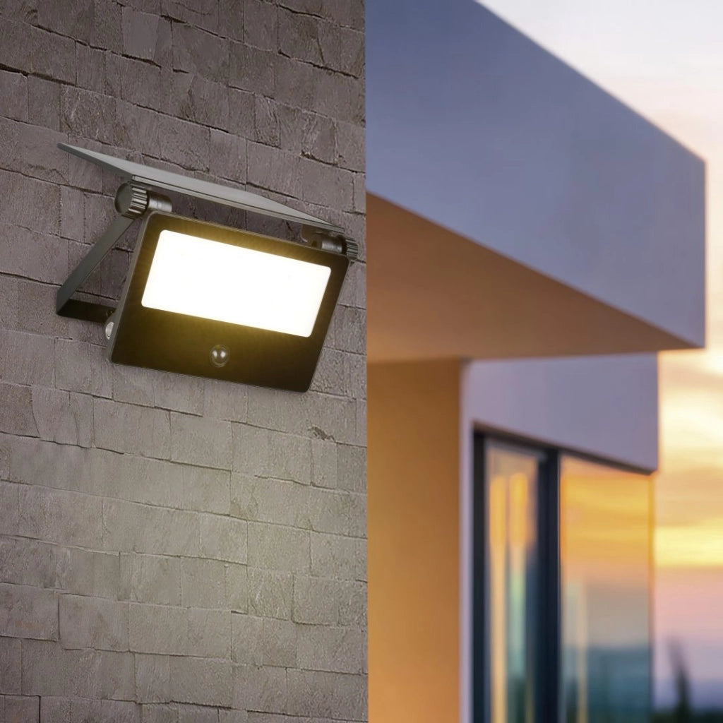 Faro da esterno LED, solare, c/sensore movimento, nero, L 15 cm, Moura