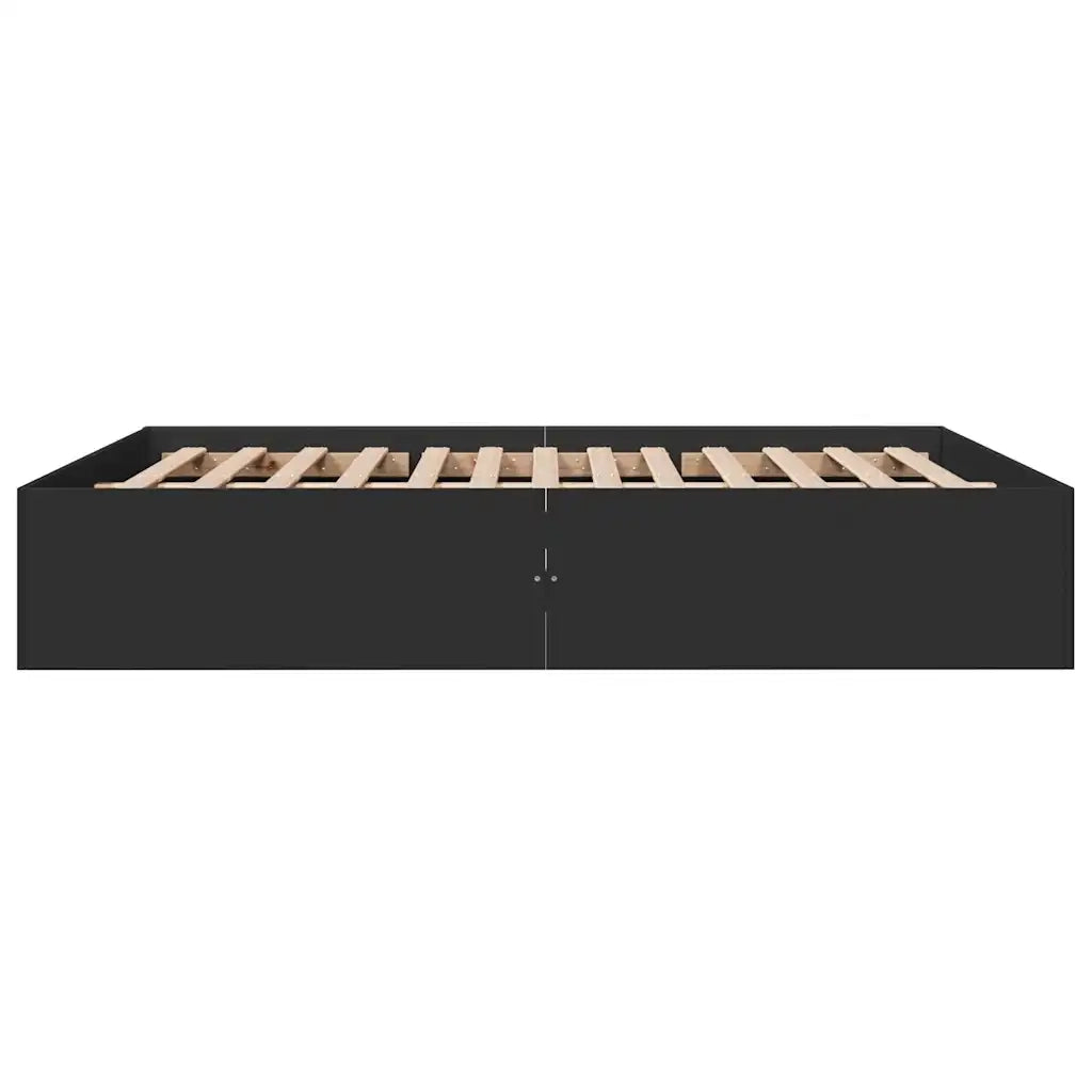 Giroletto-Struttura Letto Nero 150x200 cm in Legno Multistrato 241301