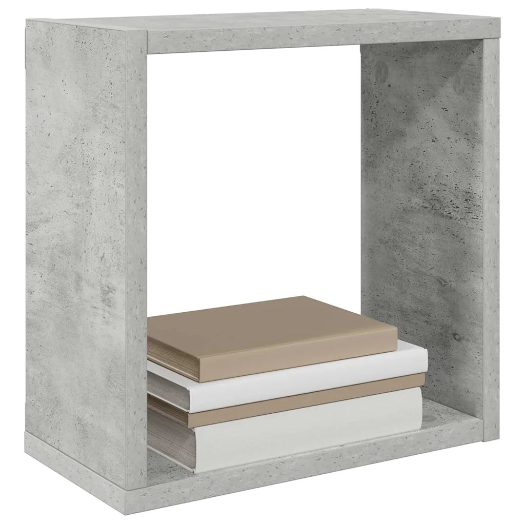 Mensole Parete a Cubo 4 pz Grigio Cemento 30x15x30 cm 807011
