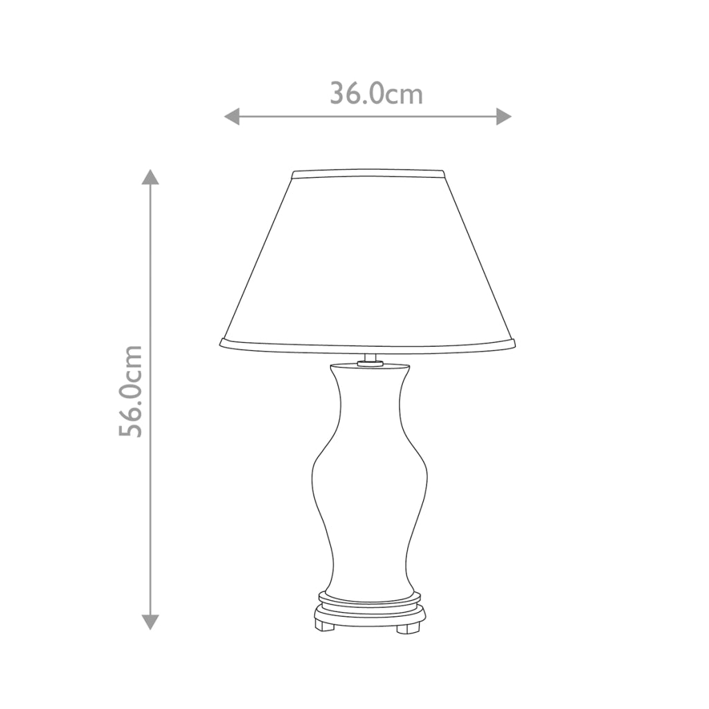 Lampada da tavolo porcellana rossa Oxblood Elstead E27 60W