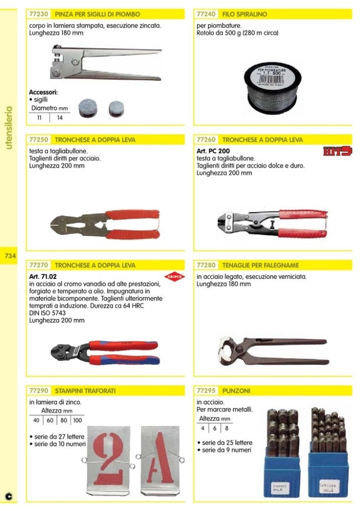 1pz knipex tronchese doppia leva art.71.02 mm 200 cod:ferx.92367