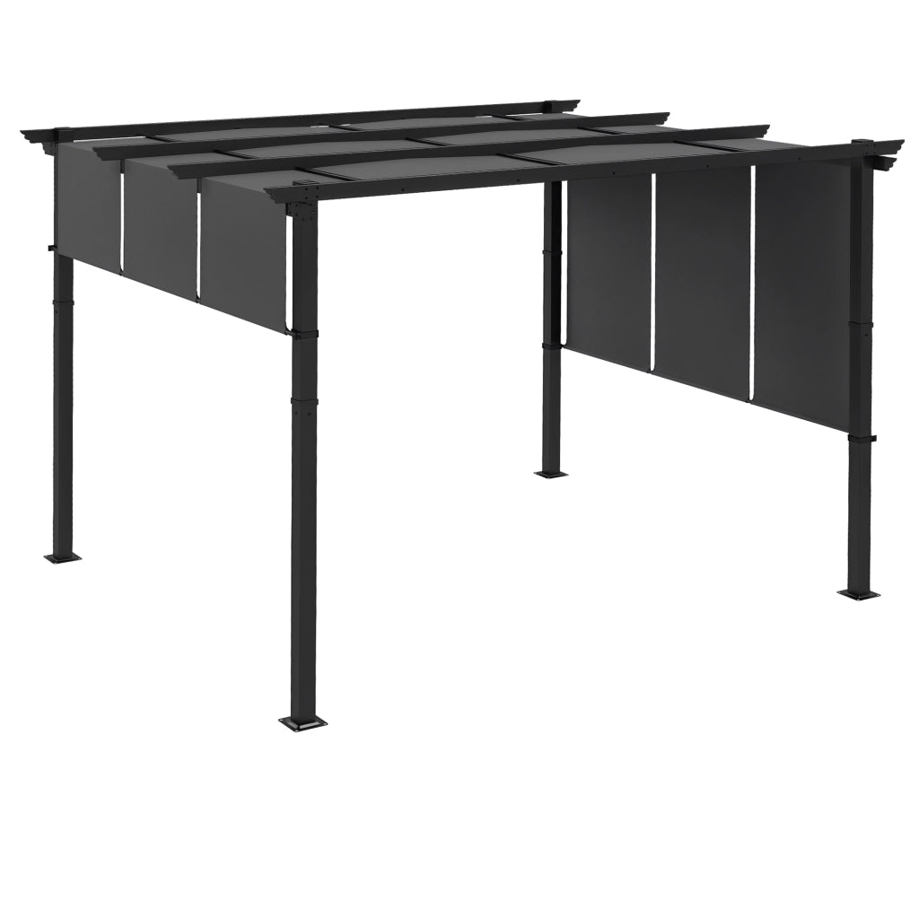 Gazebo Pergola 3x3.5 m ¨C Minimal ¨C Grigio Acciaio Poliestere Anti UV