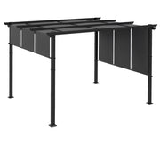 Gazebo Pergola 3x3.5 m ¨C Minimal ¨C Grigio Acciaio Poliestere Anti UV
