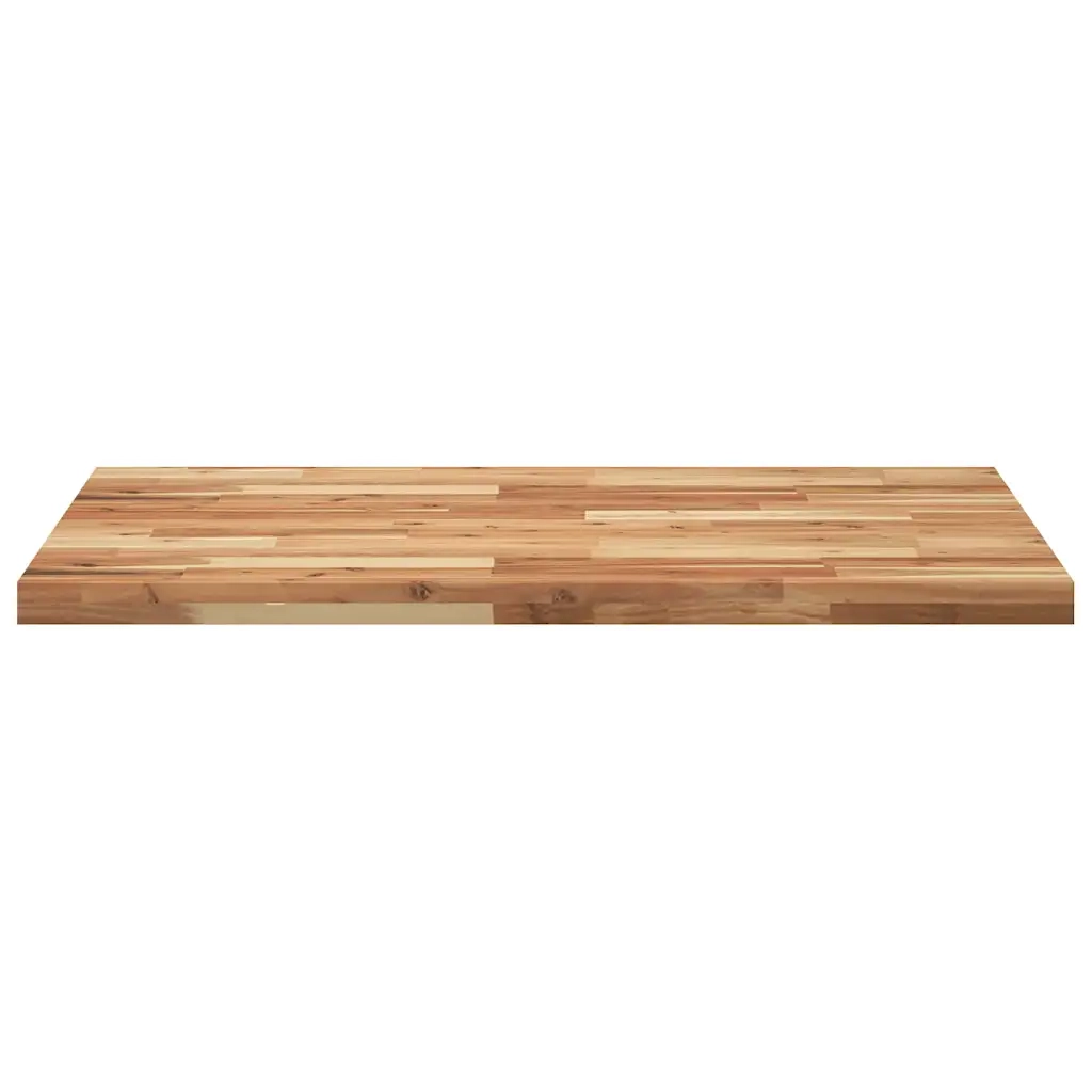 Piano Tavolo Rettangolare 120x70x4cm Legno Massello di Acacia