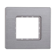 Placca In Alluminio Serie Solar 2P Colore Silver Lucido Compatibile Con Bticino Matix
