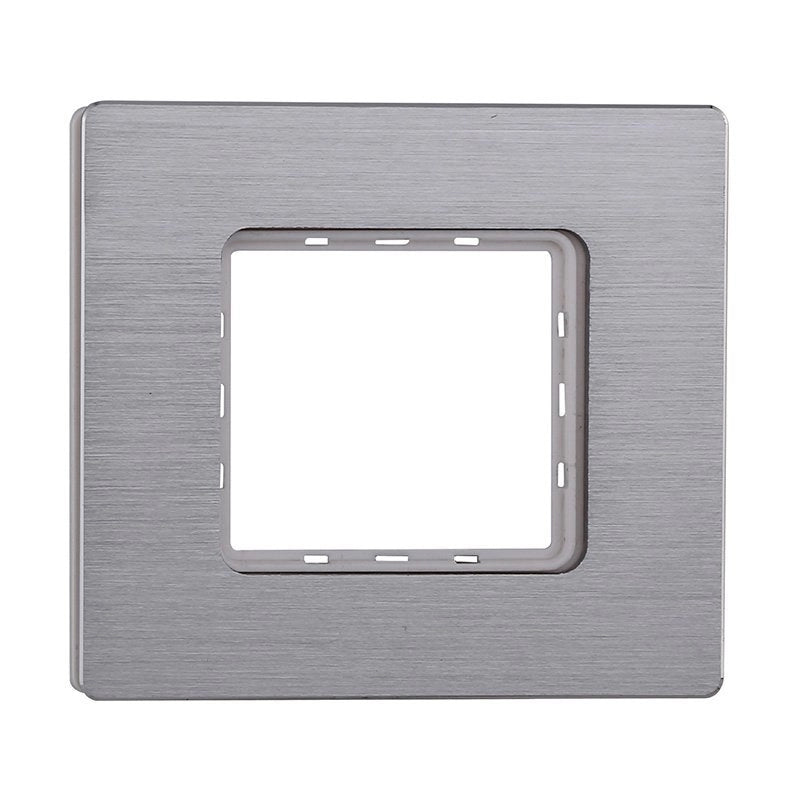 Placca In Alluminio Serie Solar 2P Colore Silver Lucido Compatibile Con Bticino Matix