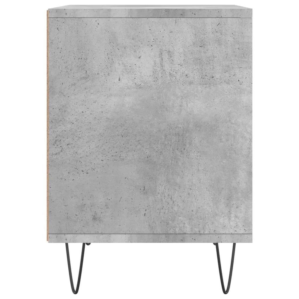 Comodino | Armadio da Notte | Mobiletto da notte Grigio Cemento 40x35x50 cm in Legno Multistrato