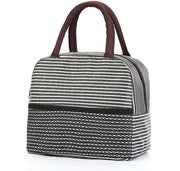 Tas di pranzo riutilizzabile, bento, isolata, per adulti, donne/uomini, per lavoro, picnic o viaggio, stile nero
