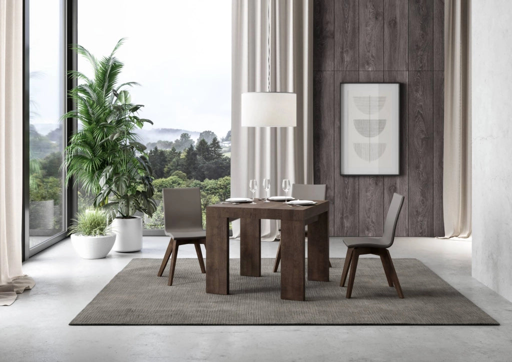 Tavolo Allungabile 90/246x90x77 cm Roxell Premium Noce