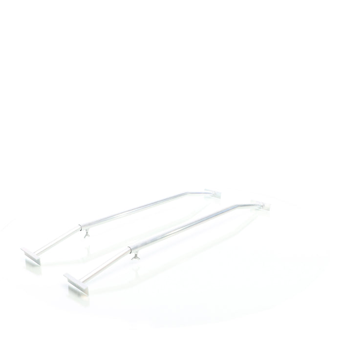 Staffe telo per rimorchi leggeri e carrelli appendice, 2 barre allungabili 100-145cm, in alluminio