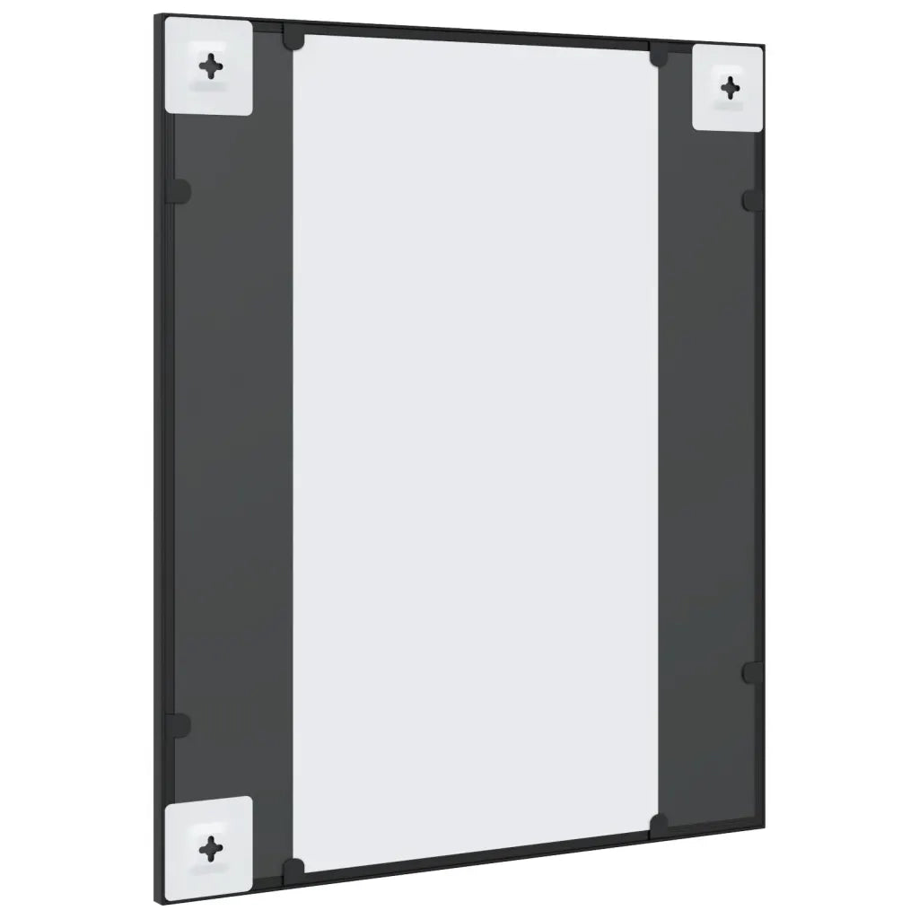 Specchio da Parete-Specchio a Muro-Specchio Decorativo Nero 50x60 cm Rettangolare in Ferro
