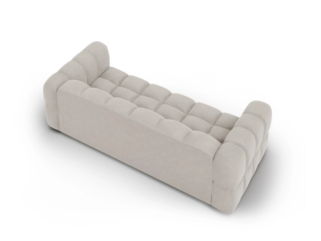 Cosmopolitan Design - Divano modulare "Sky" 4 posti in velluto beige chiaro 