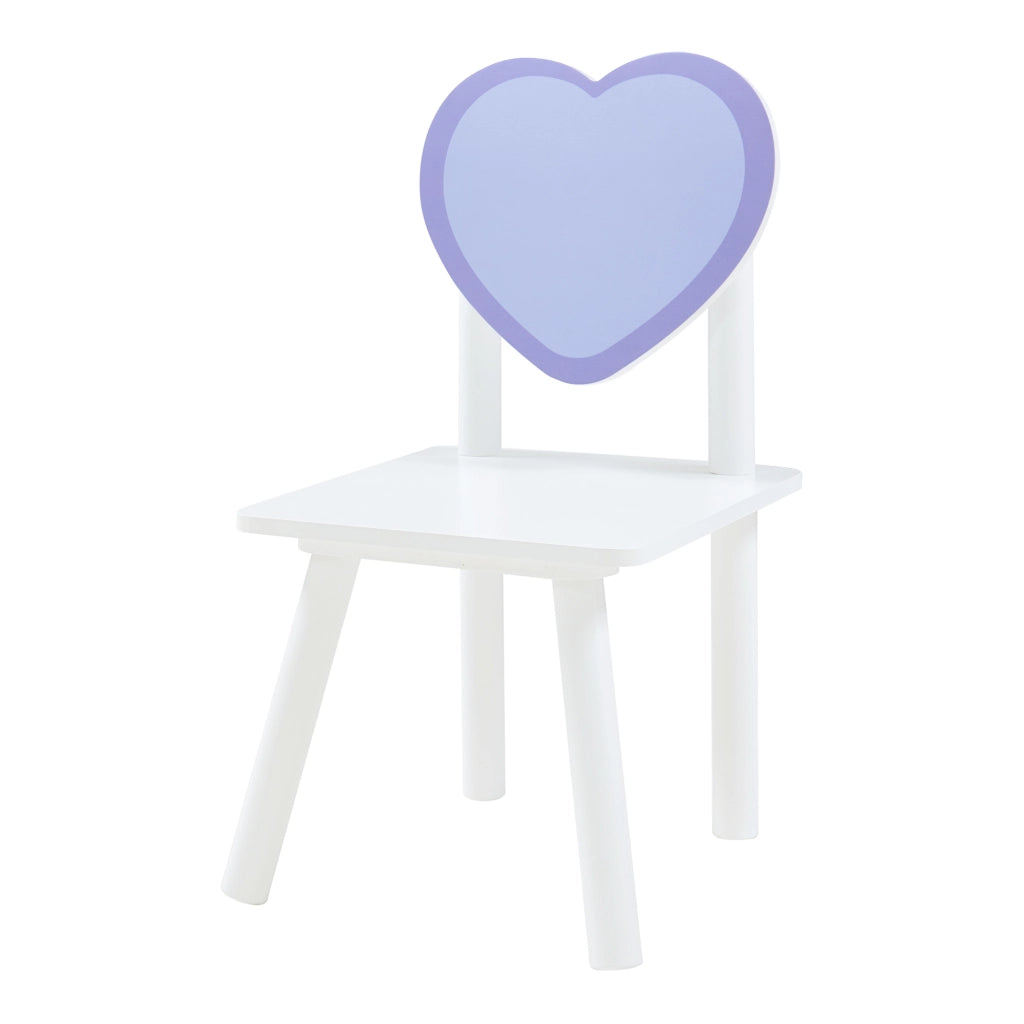 Set Siljan Tavolo e 2 Sedie per Bimbi - Bianco / Viola [en.casa]