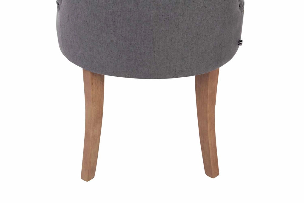 Set 2 Poltrone Pranzo Aberdeen in tessuto antico chiaro,grigio scuro