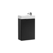 Mobile sottolavabo NOXERA 40 cm – Nero opaco – Lavabo incassato per toilette