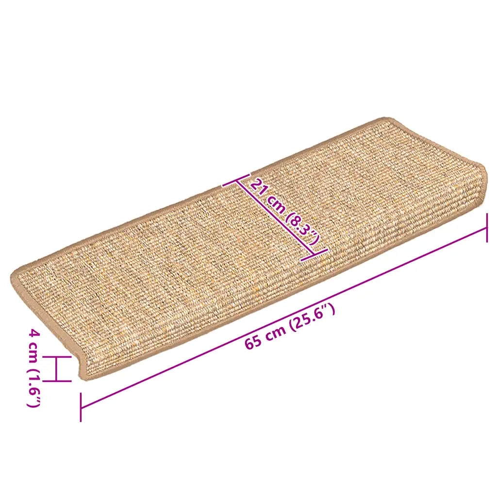 Tappetini Autoadesivi per Scale 15 pz Marrone Chiaro 65x25 cm cod mxl 71262
