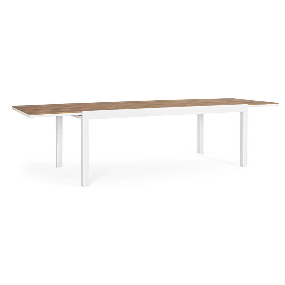 Tavolo da Esterno Allungabile Bianco effetto Legno in Polywood Elias Bizzotto Formato: 200/300 cm