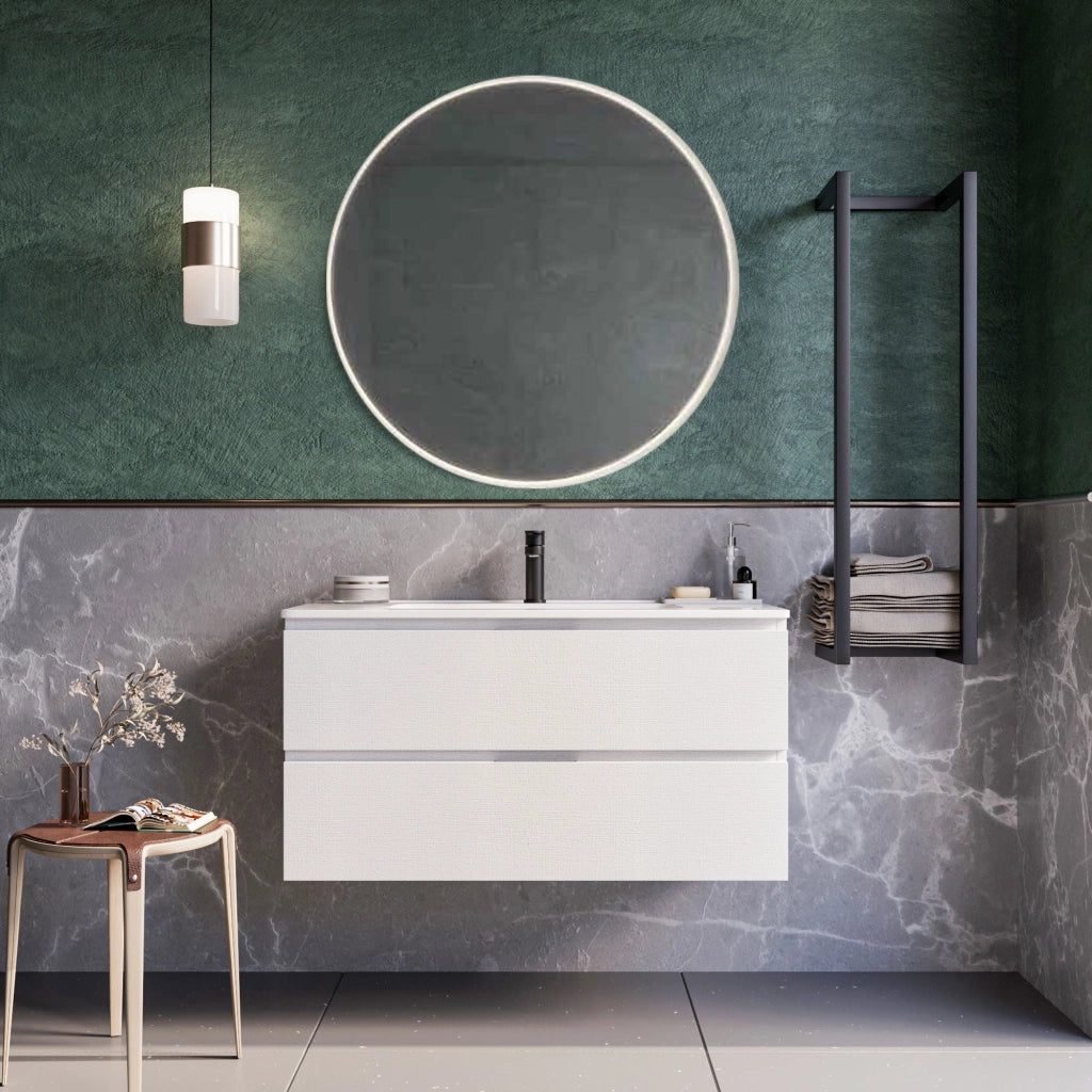 Mobile bagno sospeso 80 cm Rovere Cartagena Seattle Senza Specchio Bonussi