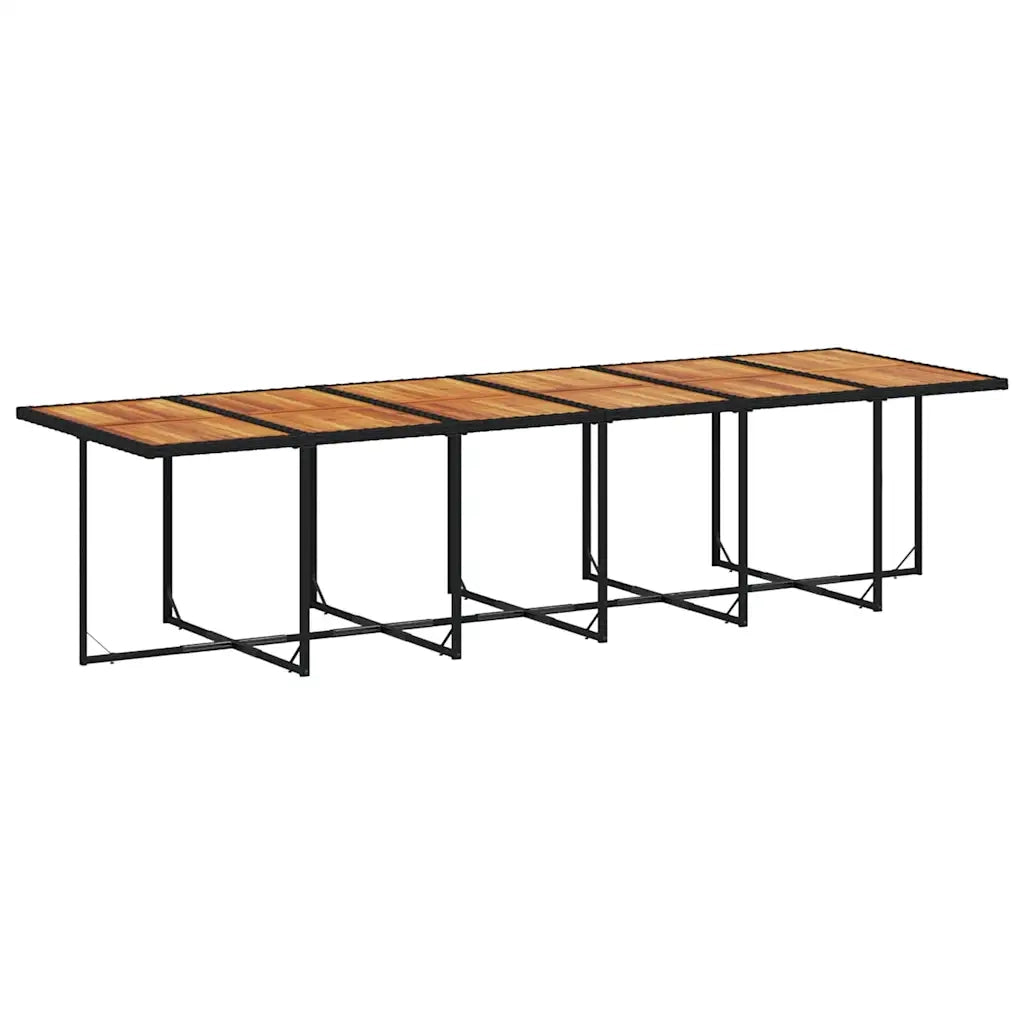 Set da Pranzo da Giardino 17 pz con Cuscini Nero in Polyrattan 3211551