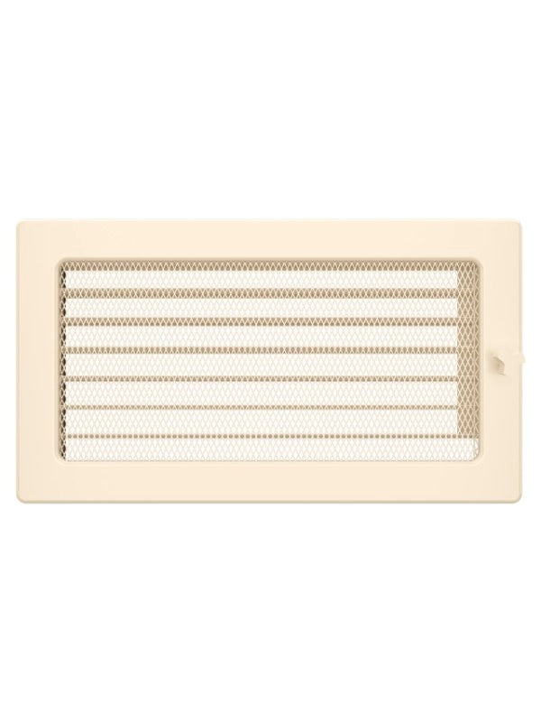 Griglia di ventilazione per camino 17x30  crema con tapparelle avvolgibili