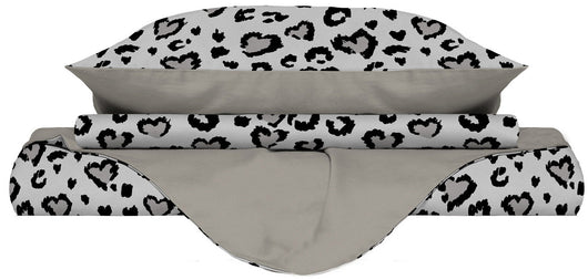 Copripiumino Singolo con Federe Stampato in Microfibra Ingrid