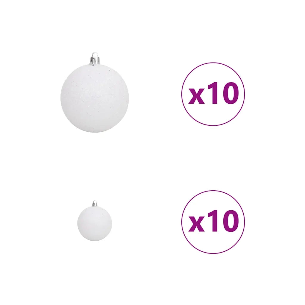 vidaXL Albero di Natale artificiale Bianco 210 cm PVC
