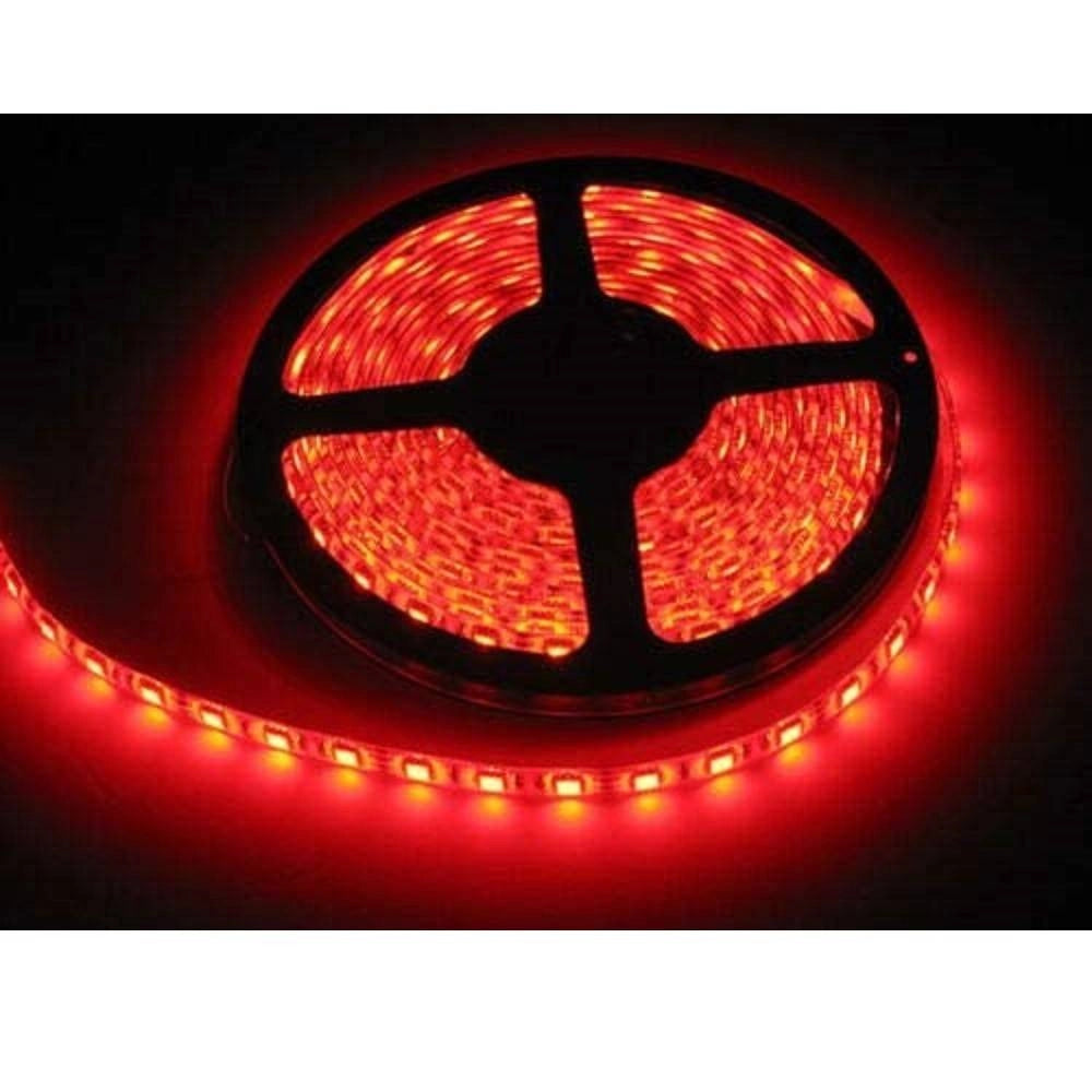 Trade Shop - Striscia Led Luminosa 5 Metri Flessibile Luce Rossa Led 5050 Per Illuminazioni -