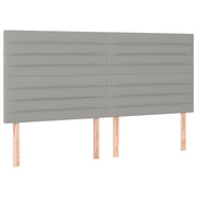 Testiera | Testata Grigio Chiaro 180x5x118/128 cm Tessuto